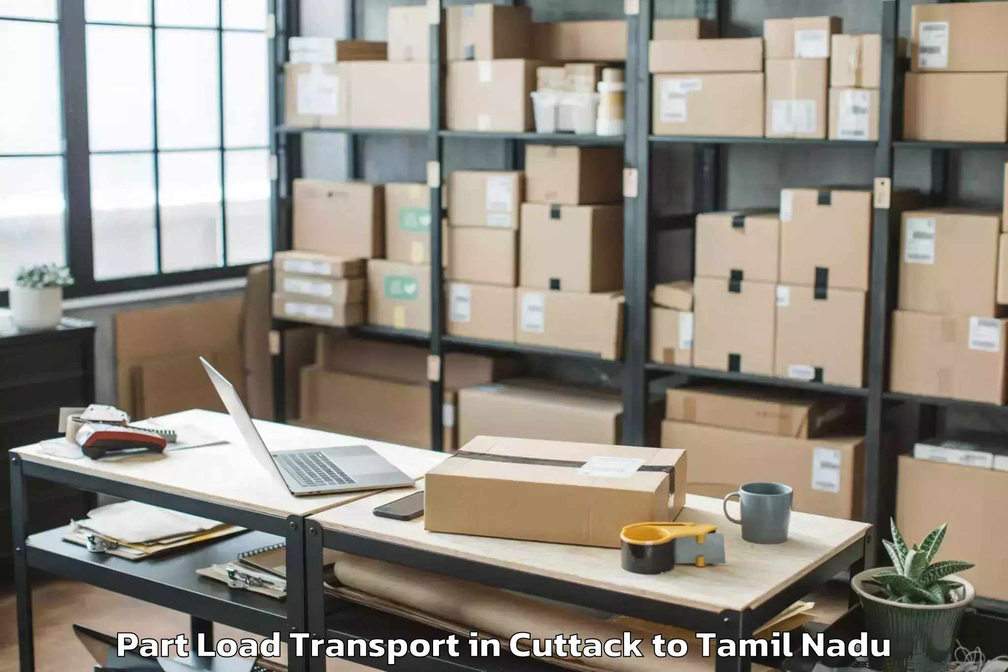 Book Your Cuttack to Kayalpattinam Part Load Transport Today